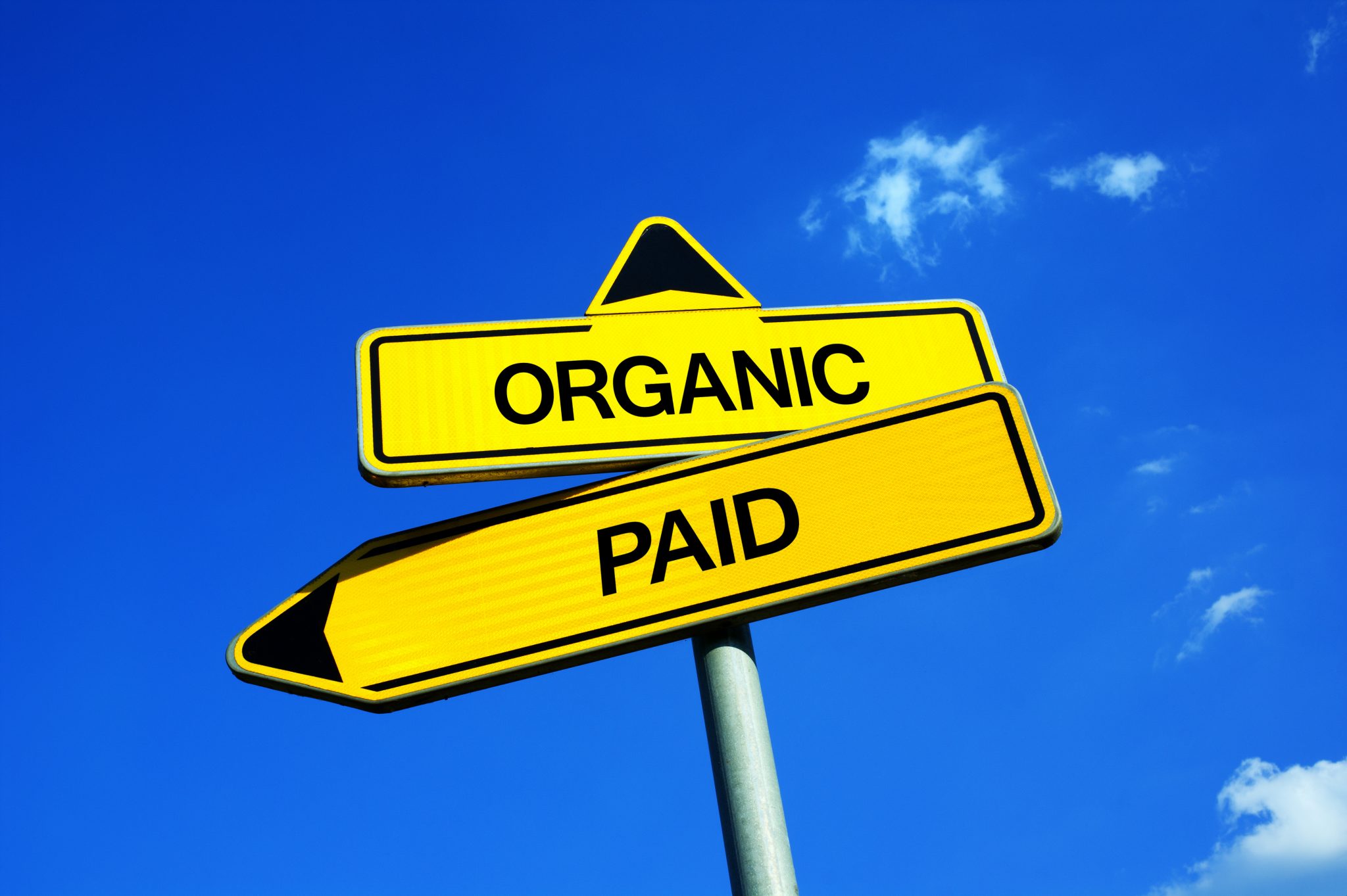 Organic & paid direction sign